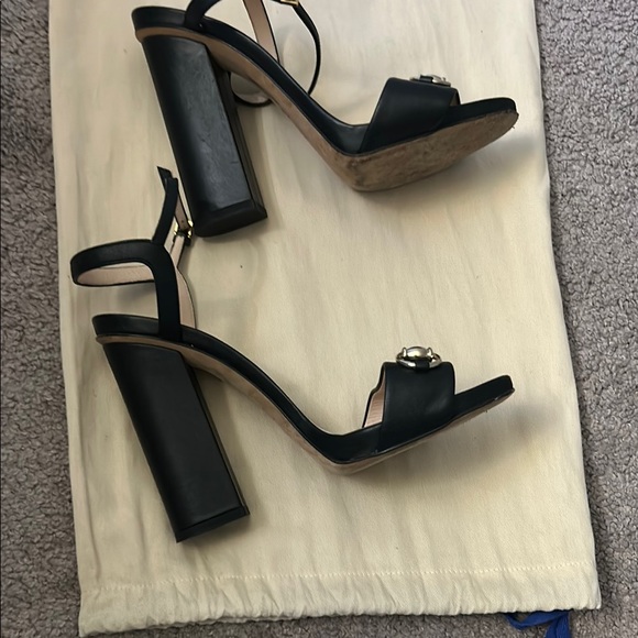 Gucci Black Heels with Delicate Straps and Tapered Heel - Picture 2 of 5
